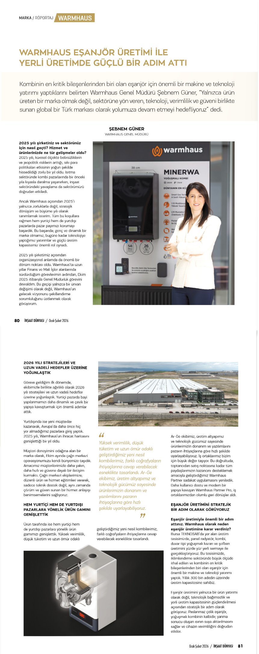 WARMHAUS EŞANJÖR ÜRETİMİ İLE YERLİ ÜRETİMDE GÜÇLÜ BİR ADIM ATTI