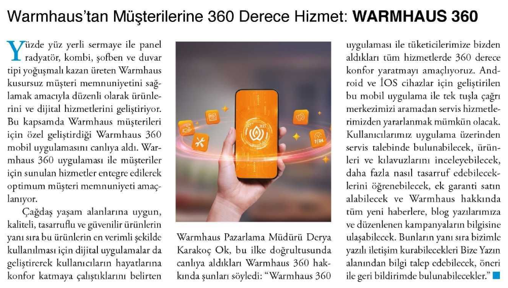 360 DERECE HİZMET: WARMHAUS 360