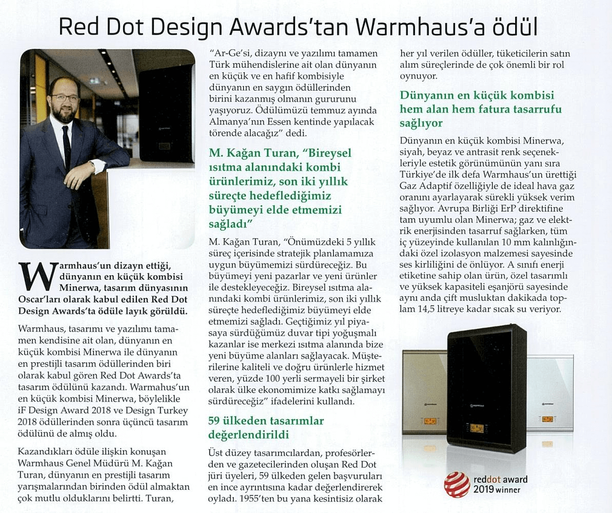 Red Dot Design Awards'tan Warmhaus'a Ödül