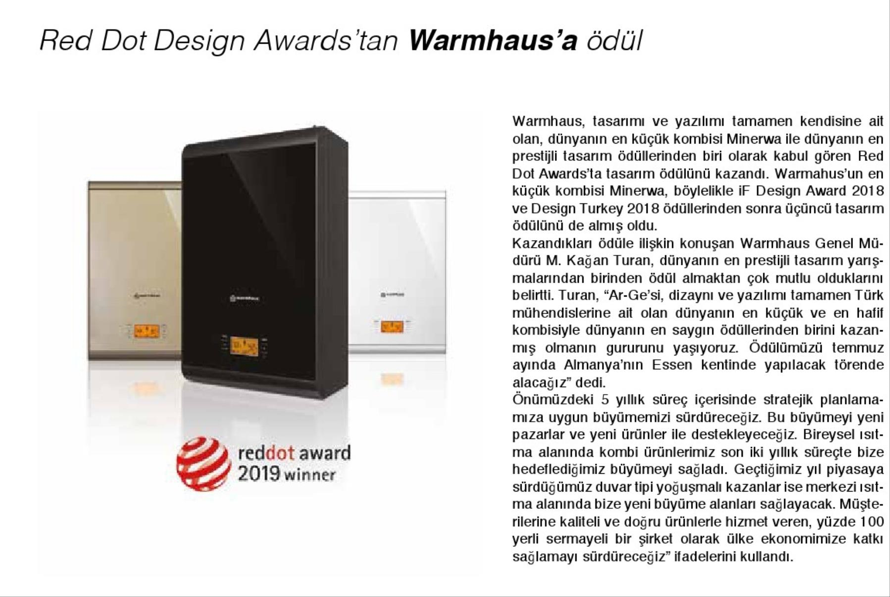 Red Dot Design Awards'tan Warmhaus'a Ödül