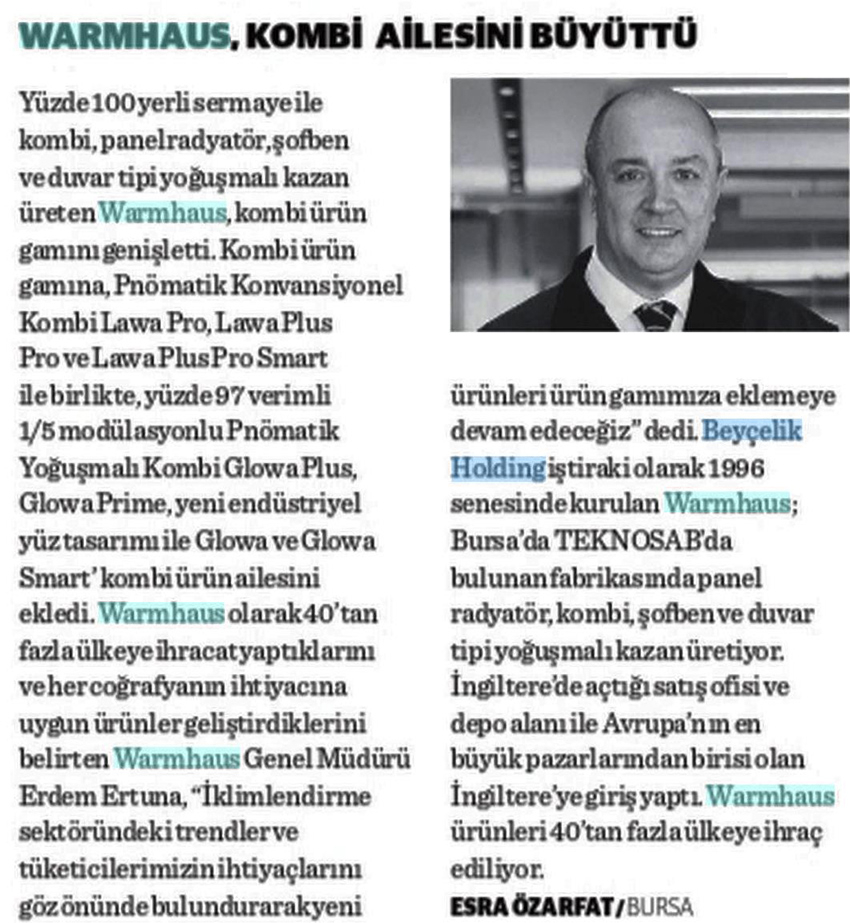 WARMHAUS, KOMBİ AİLESİNİ BÜYÜTTÜ