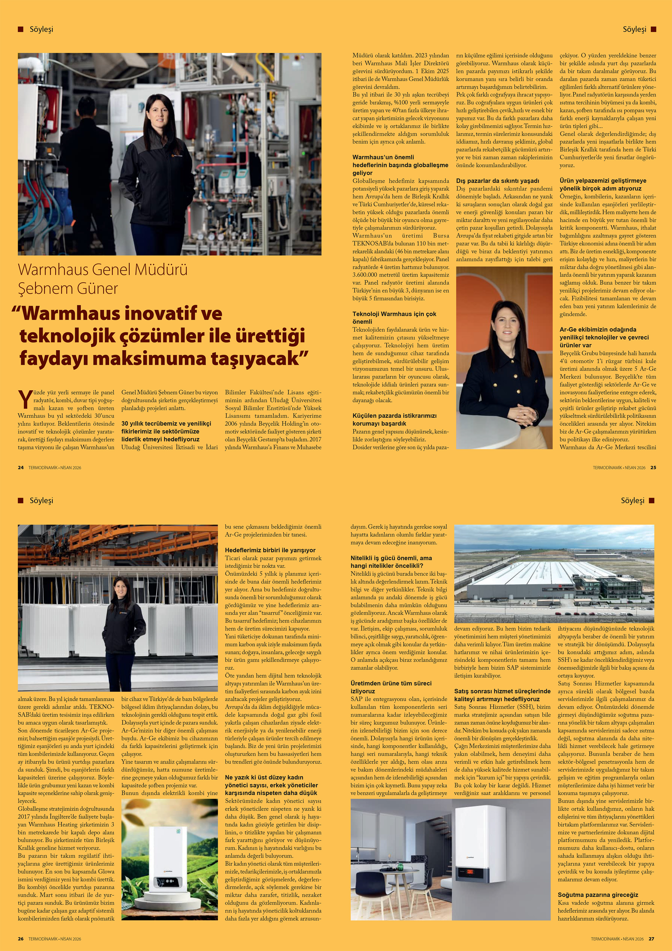 WARMHAUS İNOVATİF VE TEKNOLOJİK ÇÖZÜMLER İLE ÜRETTİĞİ FAYDAYI MAKSİMUMA TAŞIYACAK